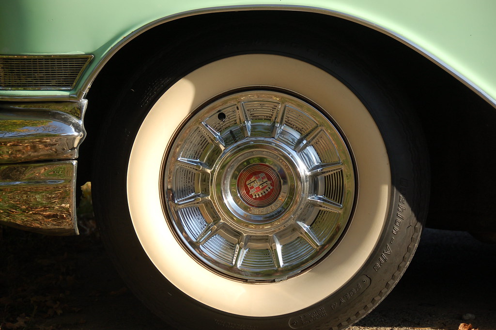 '57 Cadillac at Dairy Joy detail of white wall tire Flickr