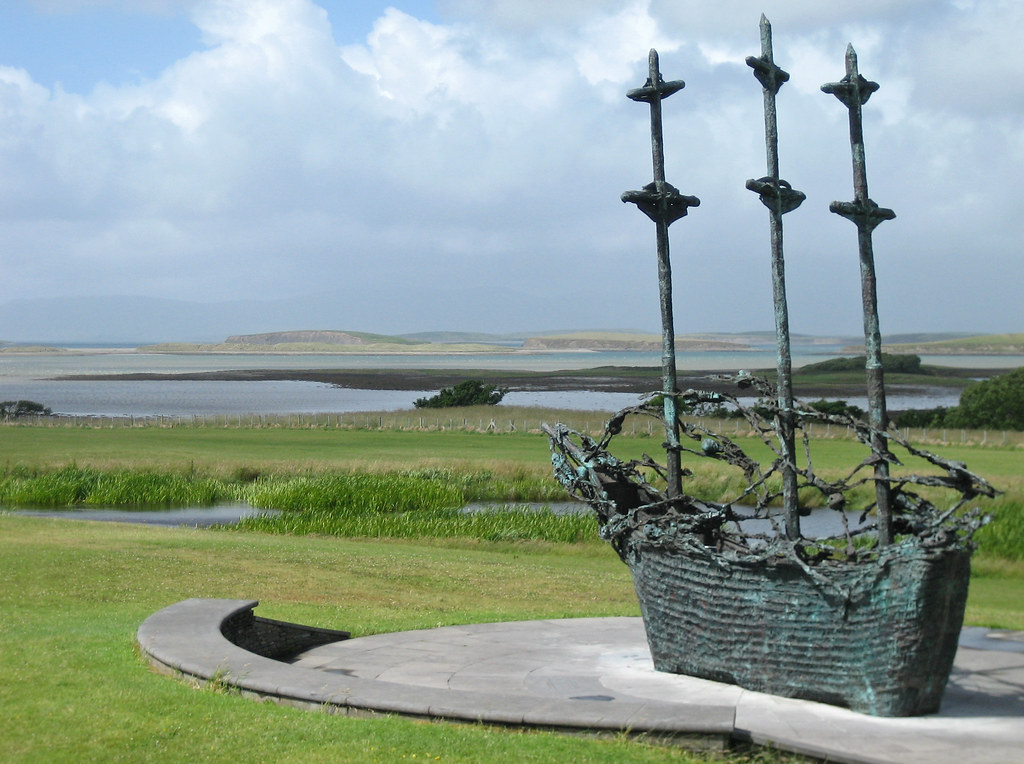 coffin ship Irish National Famine Monument. Sculpture by J… Flickr