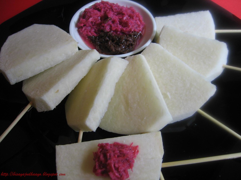singkamas with bagoong Chilled Jicama with shrimp paste Flickr