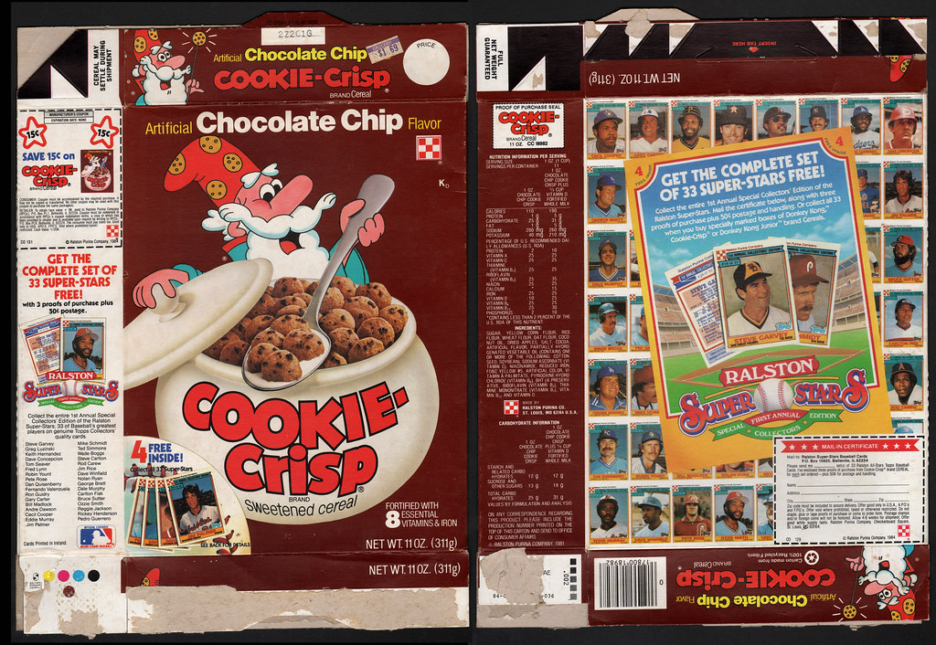 Ralston Cookie Crisp cereal box Super Stars Baseball C… Flickr