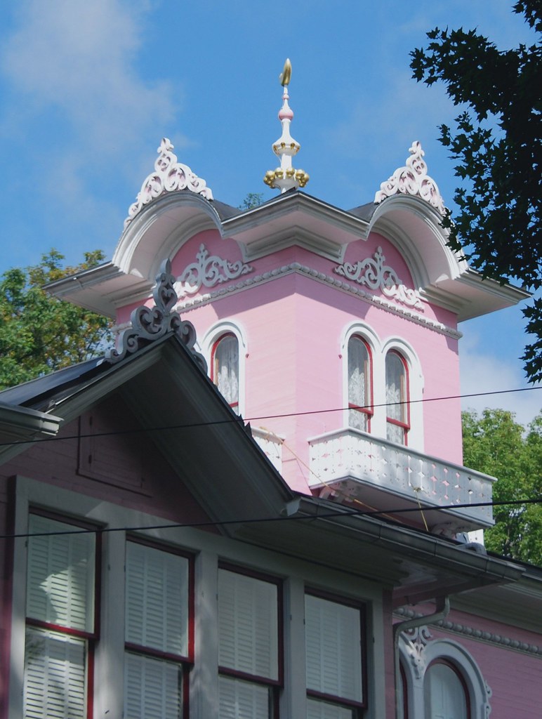 Pink House tower The Pink House, Wellsville, New York This… Flickr