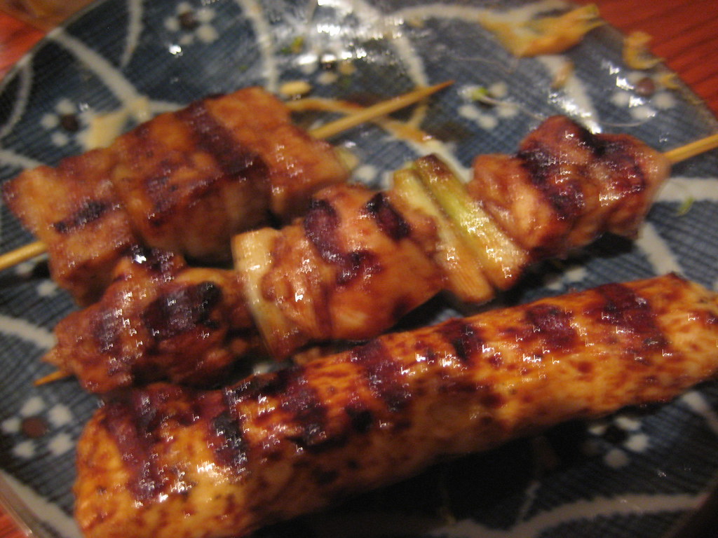 Yakitori, pork belly, chicken, ground chicken Steven Woo Flickr