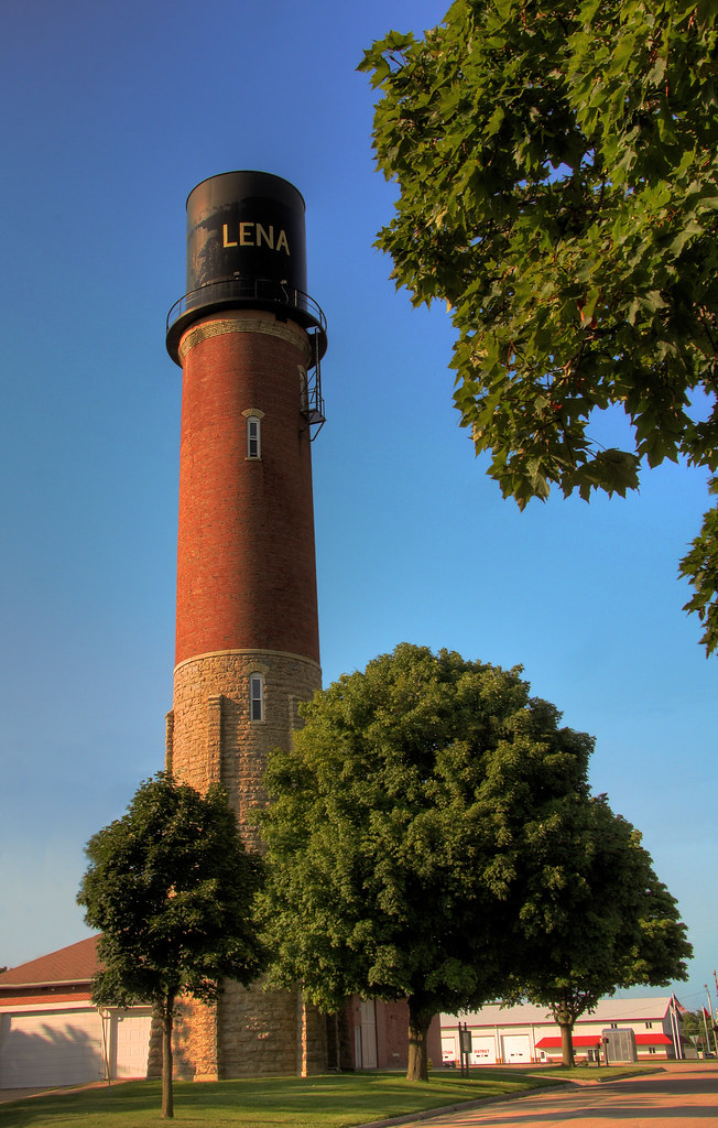 Lena Illinois water tower This little tiny town of
