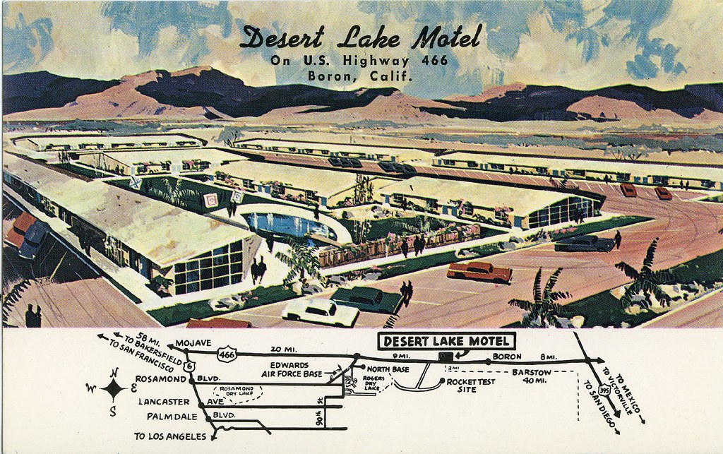 Desert Lake Motel Boron, California on the back "Boron,… Flickr