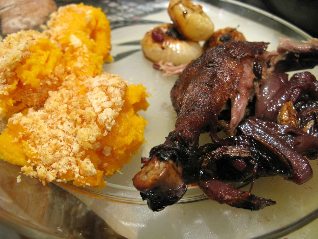 Five Spice Roast Duck Leg With butternut squash and Cippol… Flickr