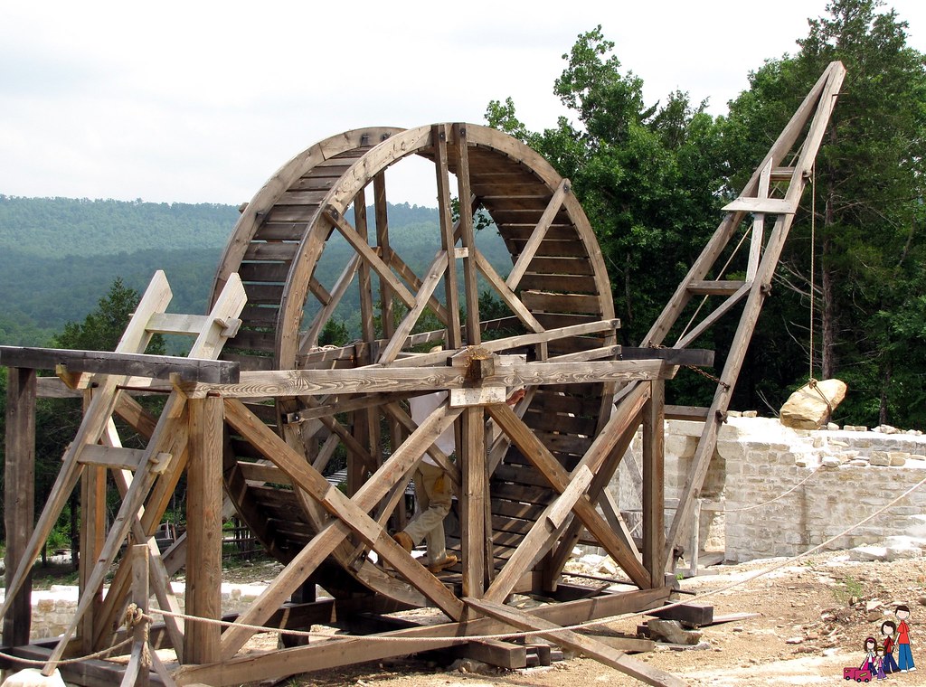 13th century man powered crane for lifting heavy rocks Flickr