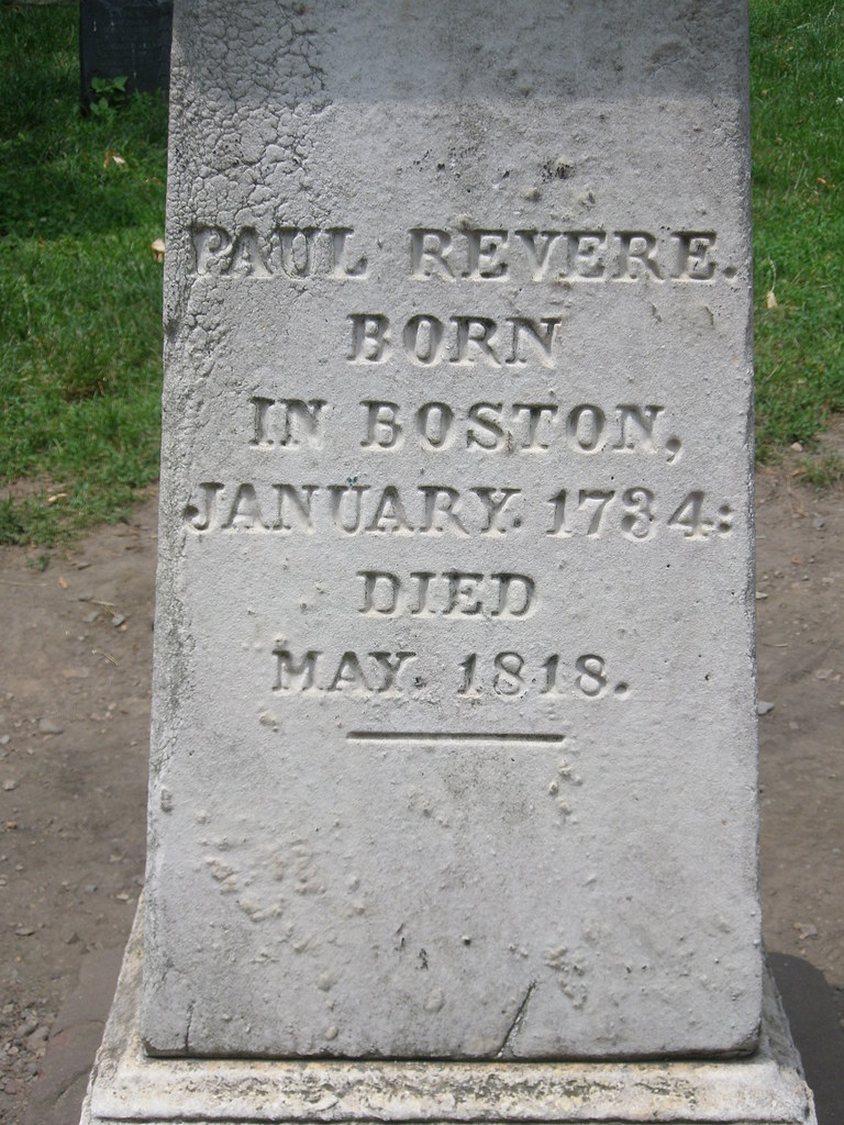 Paul Revere's grave stone, Granary Burying Ground, Freedom… Flickr