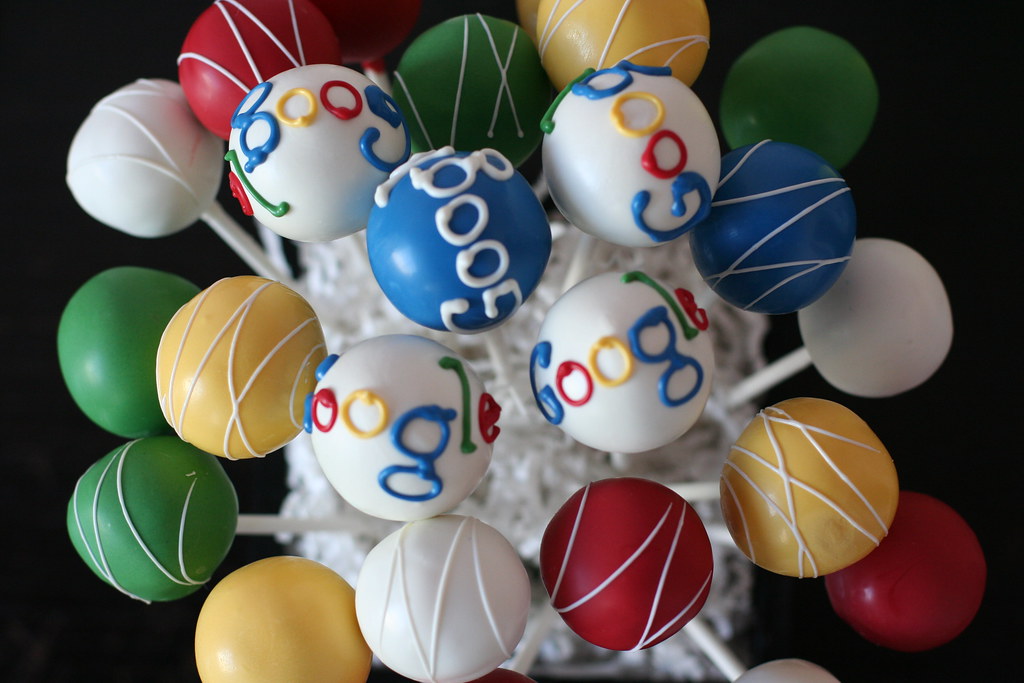 Google Themed Logo Cake pops Plus Standard dipped and topp… Flickr