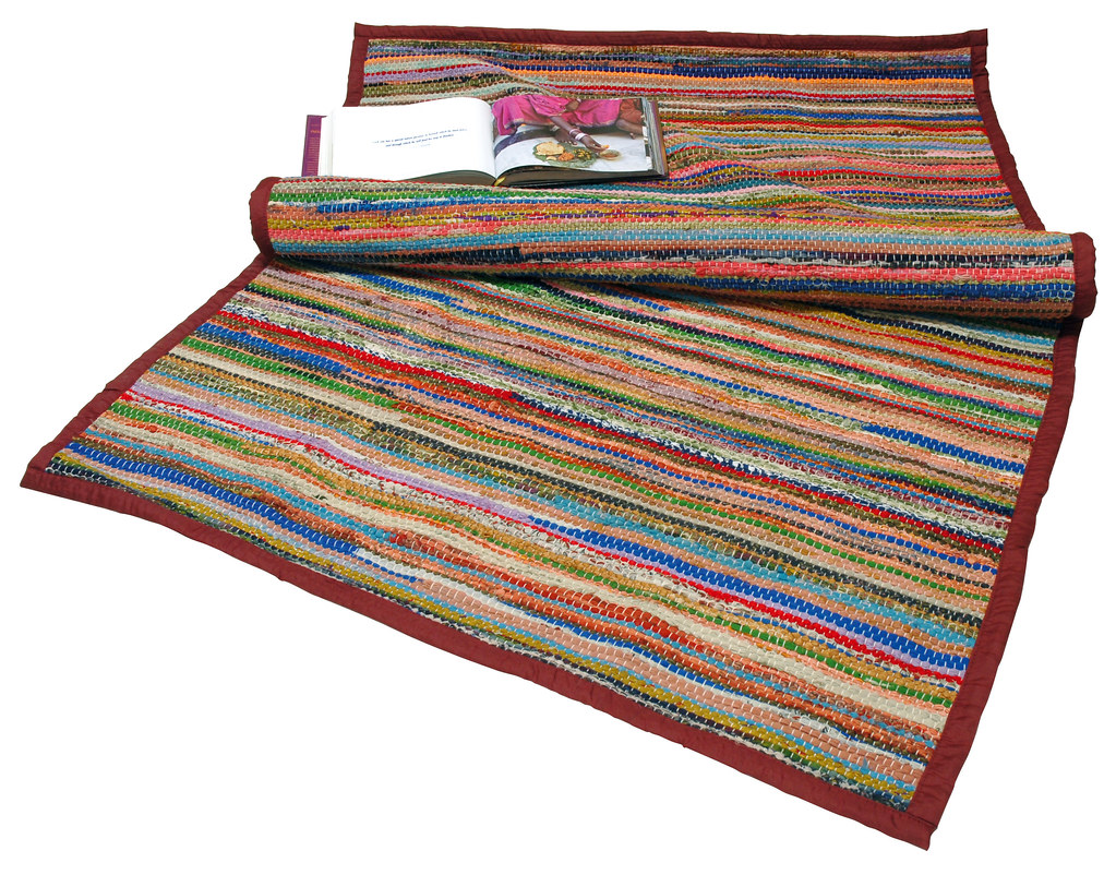 Durry recycled silk rug Fabulous large durries, hand wov… Flickr