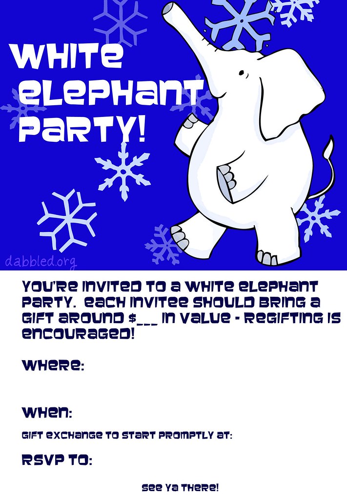 White Elephant Party Invitation full Everything you need f… Flickr
