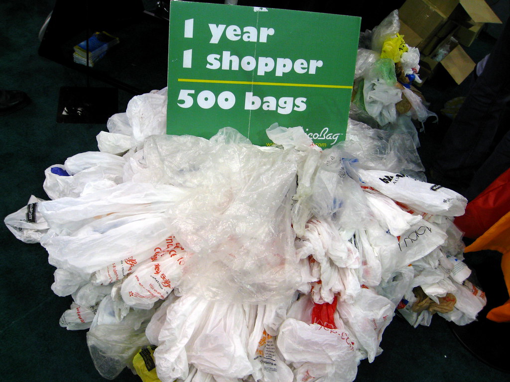 1 year of plastic shopping bags. Frank Gruber Flickr