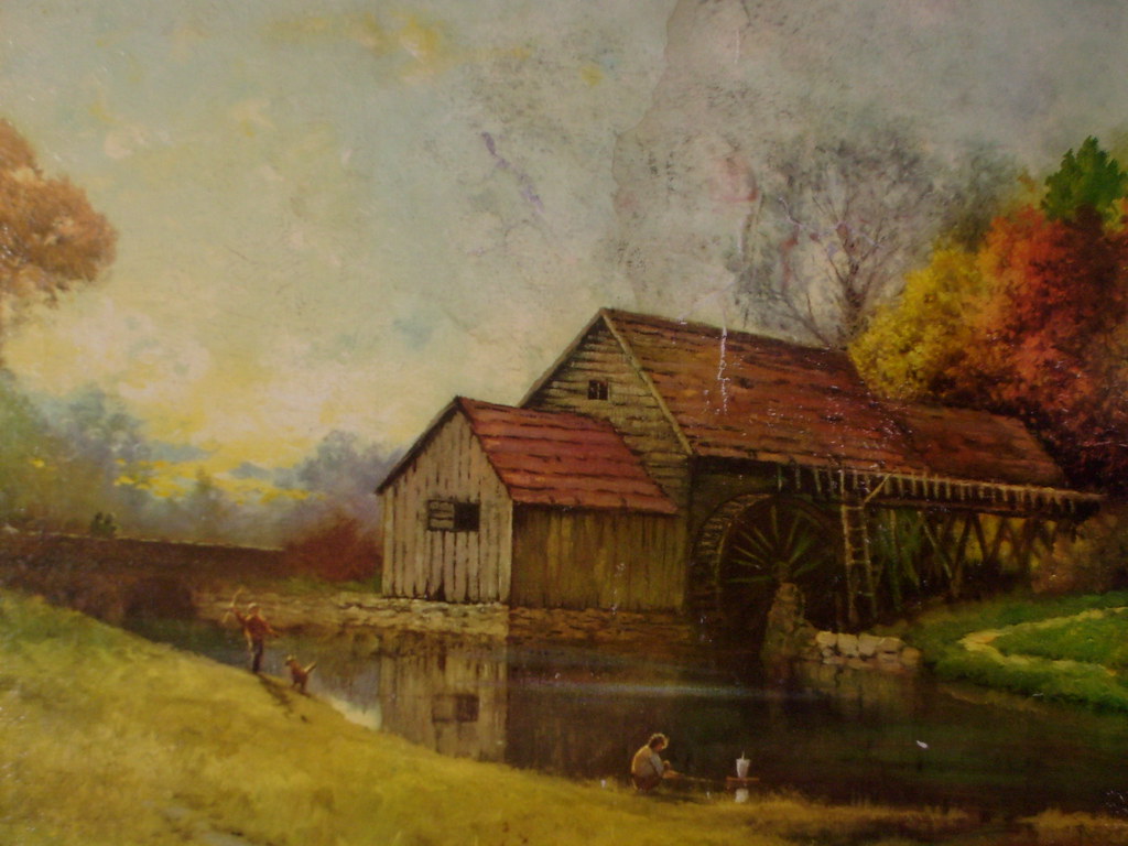 Old Mill Stream Print This Robert Wood reproduction of his… Flickr