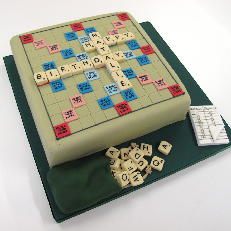 Scrabble cake We're starting to try out some big cakes too… Flickr
