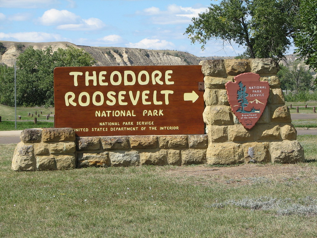 Theodore Roosevelt National Park sign at the entrance DCBits Flickr