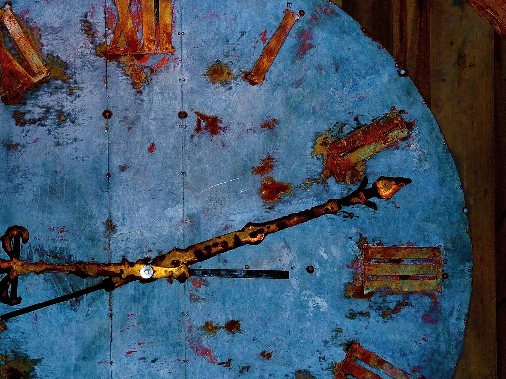 Even a broken clock is right twice a day Old painted wood … Flickr
