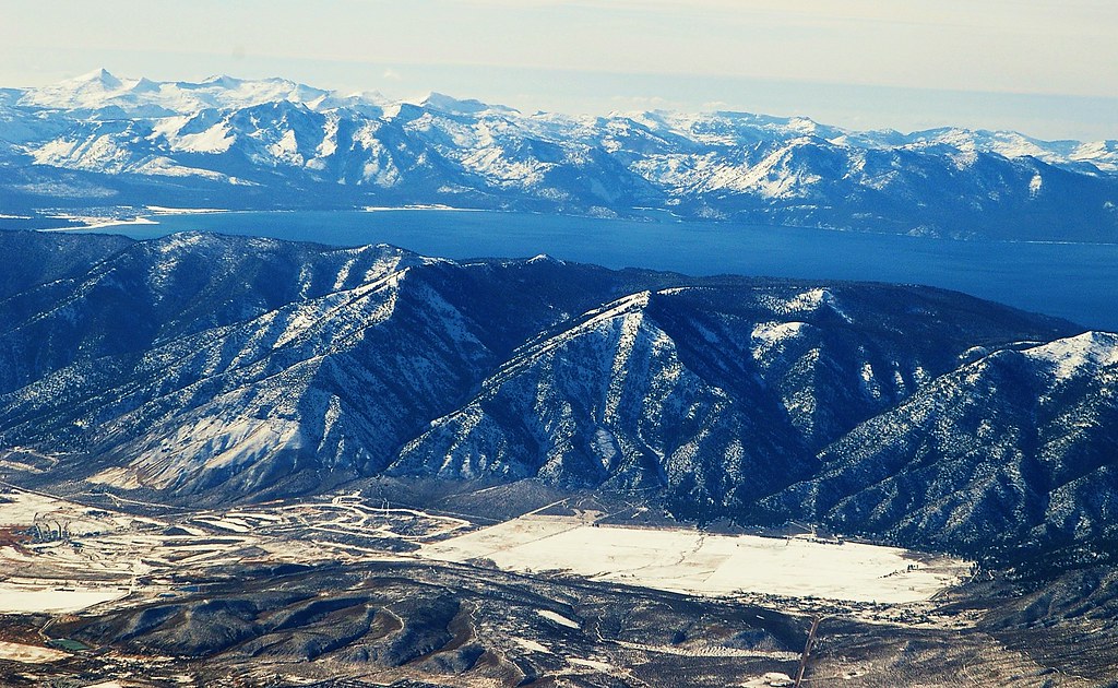 Lake Tahoe Lake Tahoe, looking west from a flight departin… Flickr