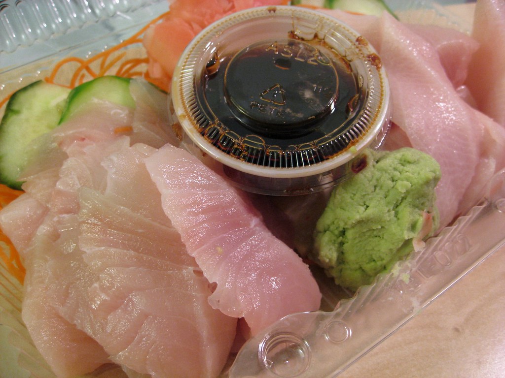 Hiramasa & Hamachi Sashimi Two varieties of yellowtail a)… Flickr
