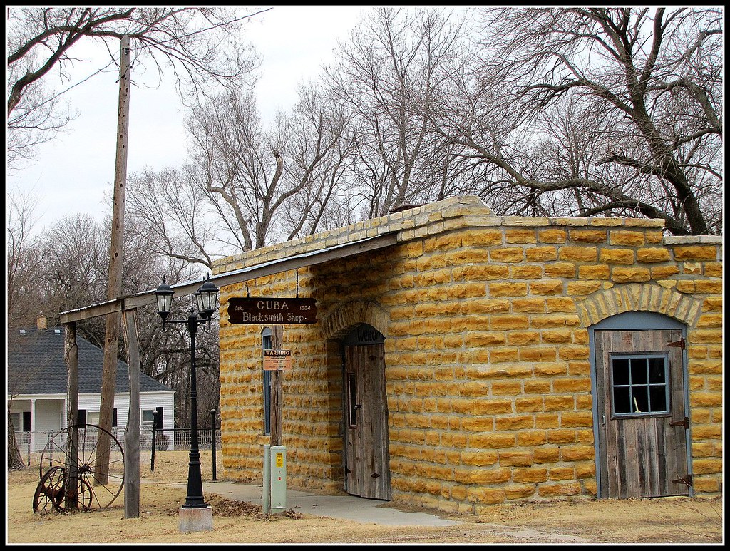 Cuba (Kansas ) blacksmith shop Stone building in Cuba, Kan… Flickr