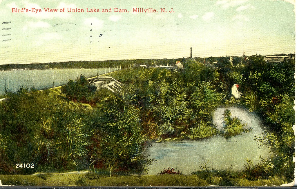 Millville NJ (47) Birds Eye View of Union Lake and Dam, Mi… Flickr