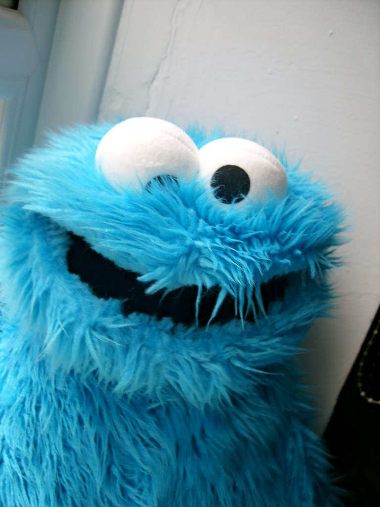 Cookie Monster Full body Cookie Monster puppet, with clove… Flickr