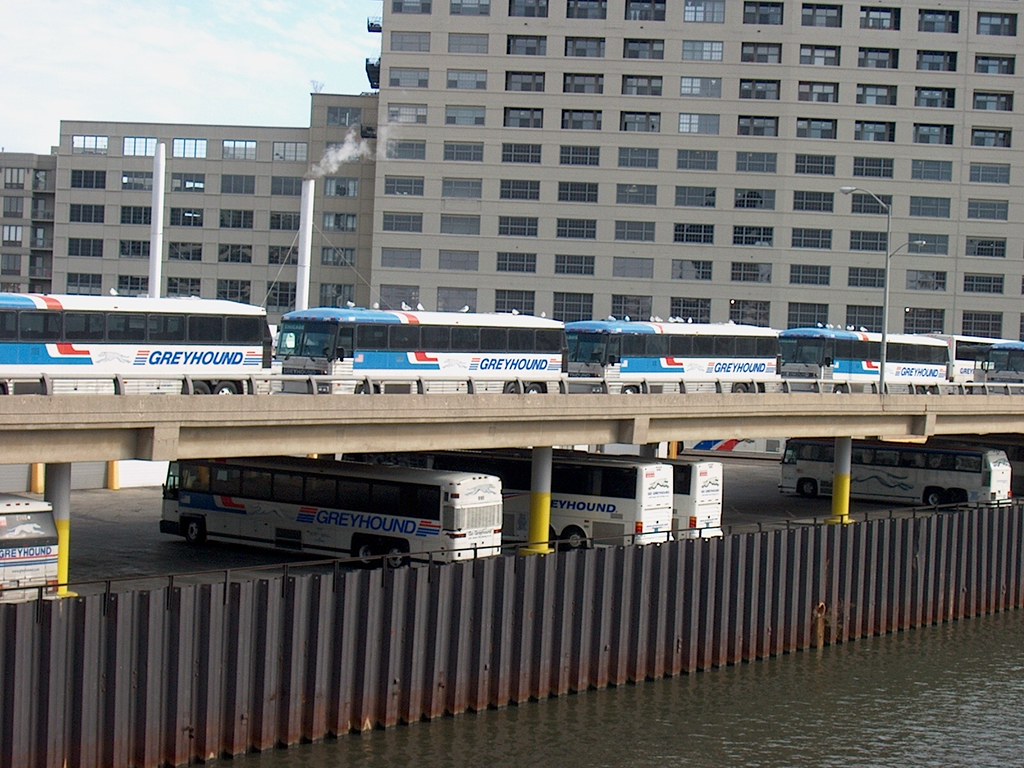 The large Greyhound bus maintenance facility on North Hals… Flickr