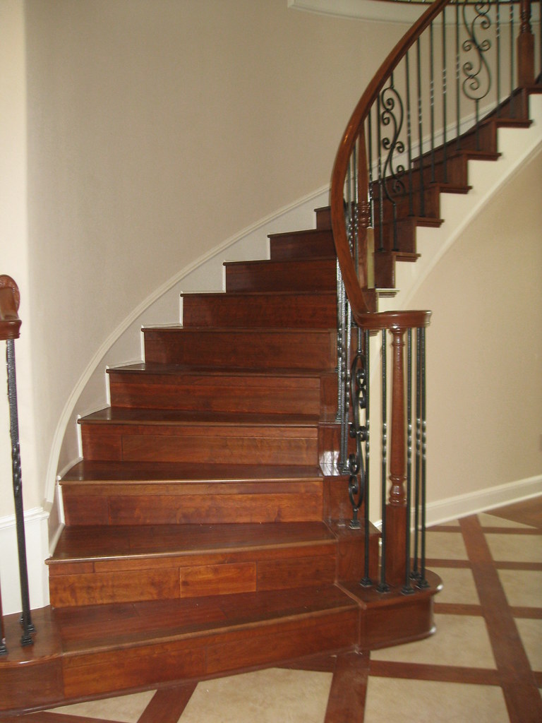 full wood stairs Leon's wood stairs w/ WH oak end caps