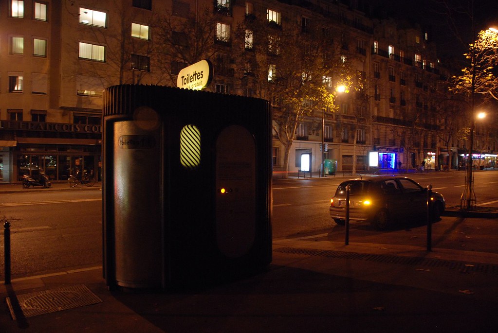 Paris By Night Public Restroom Paris has a lot of public… Flickr
