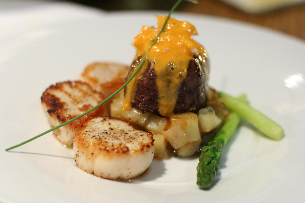 steak and scallops from Lure restaurant in Victoria, BC, C… Flickr