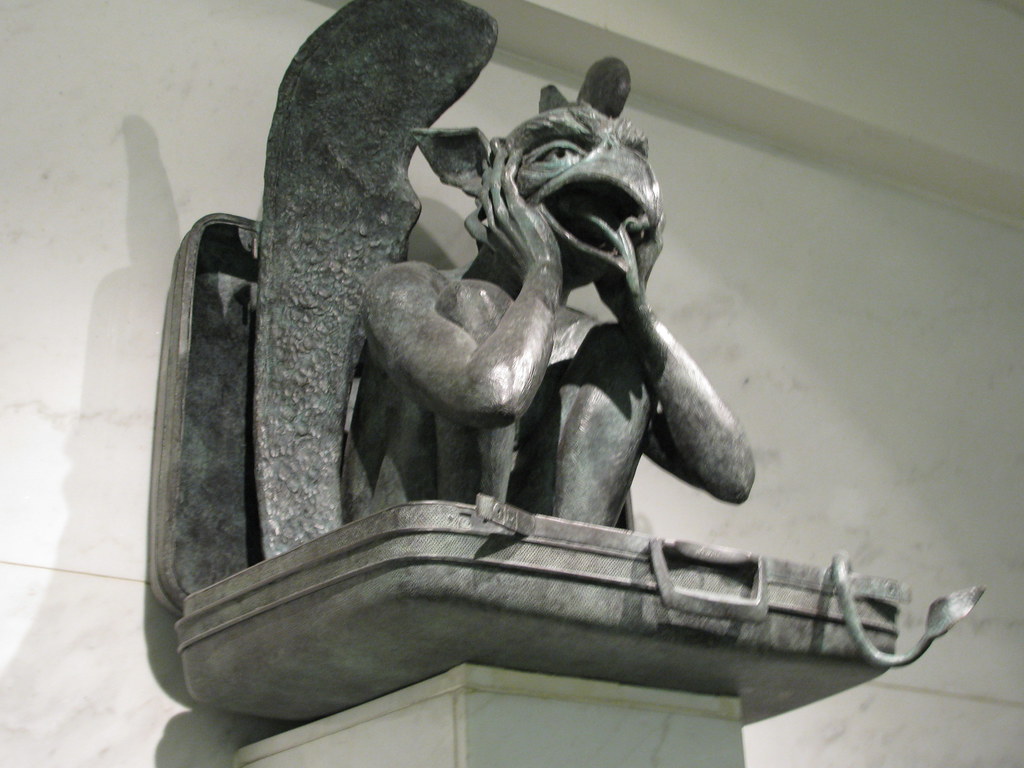 Gargoyle in a Suitcase In the denver airport. Why haven't … Flickr