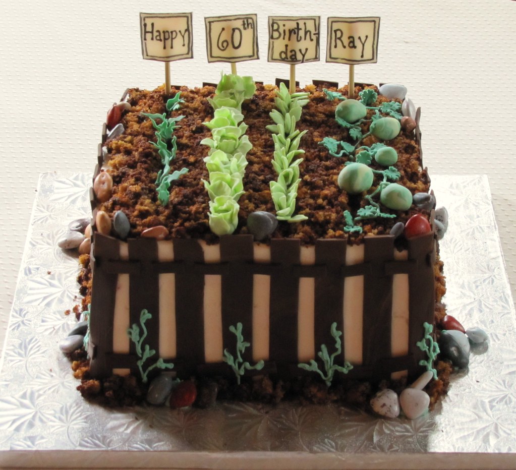 Garden Birthday Cake Had a small birthday cake order due t… Flickr