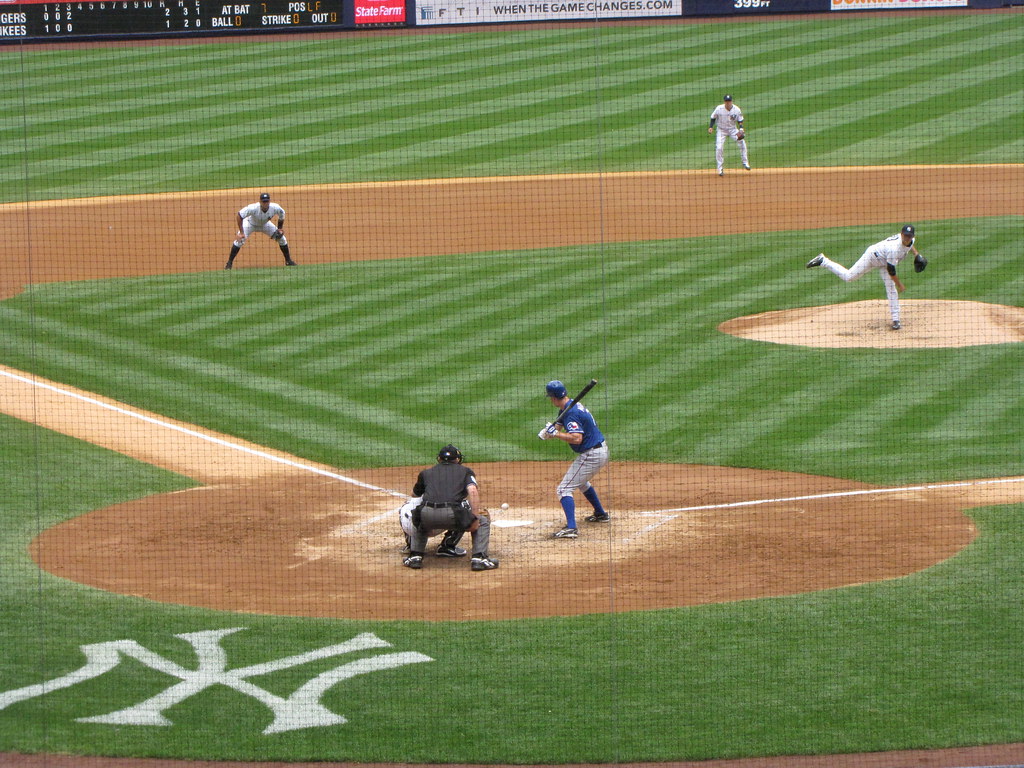 A view from behind home plate at Yankee Stadium The seats … Flickr