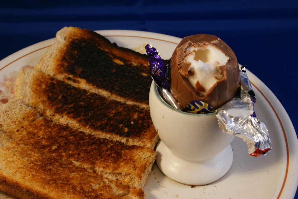 How do you eat yours? Cadbury's Cream Egg, in an egg cup w… Flickr