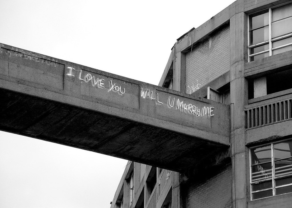 I love you will u marry me Graffiti still at Park Hill Fla… Flickr