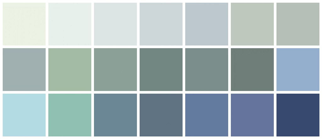 Farrow & Ball Paint Blue Colors Top row, left to right P… Flickr