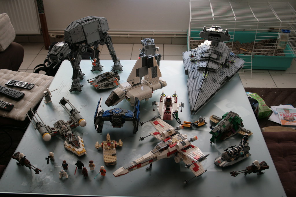 Lego Star Wars Partial view of my Lego Star Wars collectio… Flickr