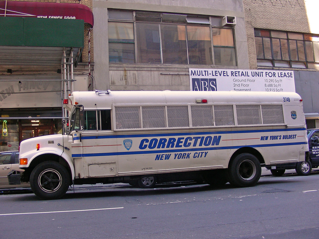 Prison Bus New York City Corrections bus in Manhattan. So Cal Metro