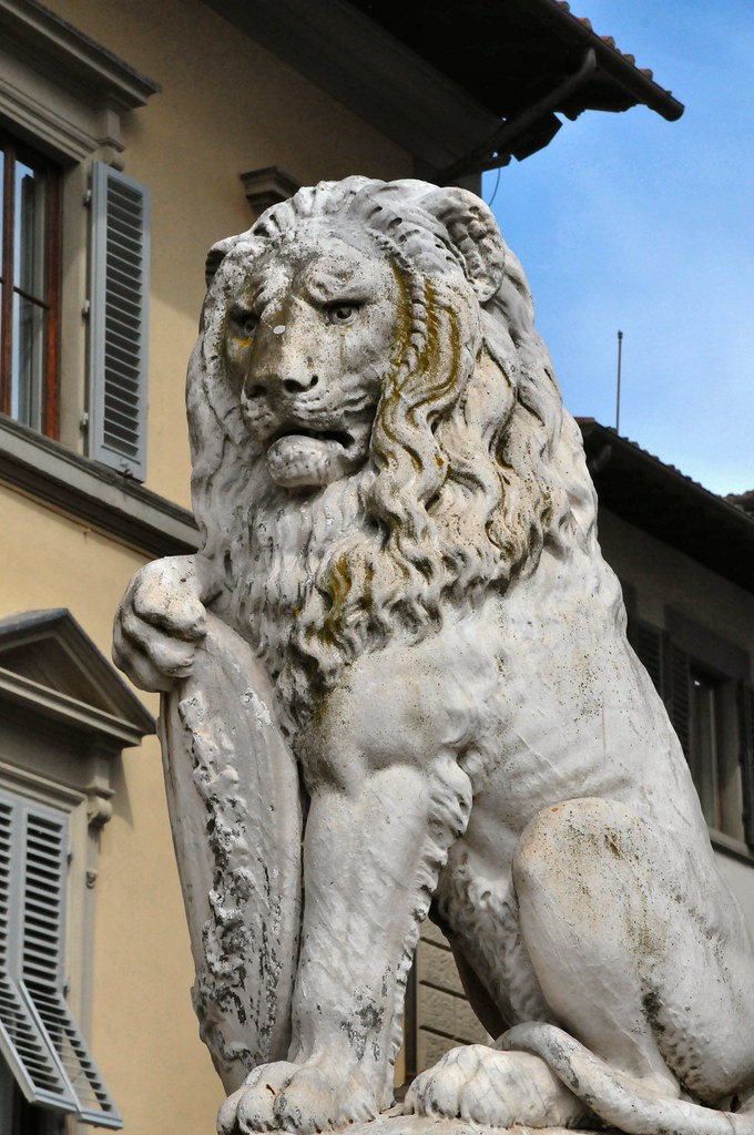 Florence Basilica of Santa Croce Lion Statue mbell1975 Flickr