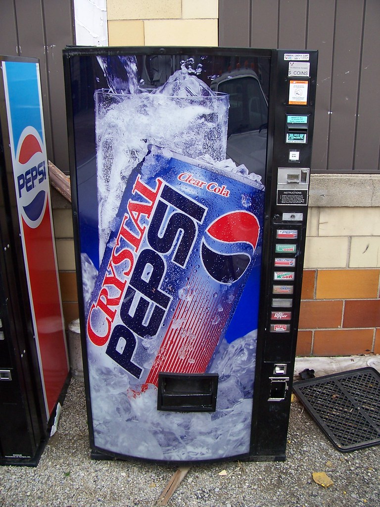 Rare Crystal Pepsi Vending Machine A highly rare vending m… Flickr