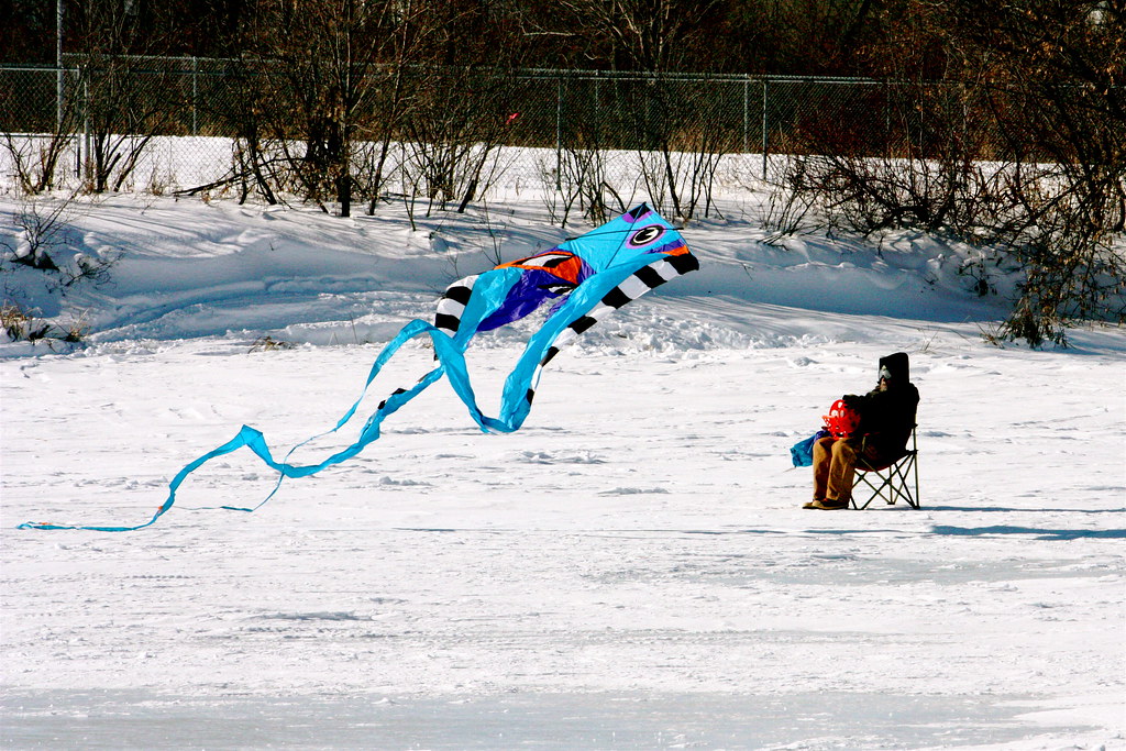 Chair Kite Flying Kites on the River, 1/24/09, Two Rivers,… Lester