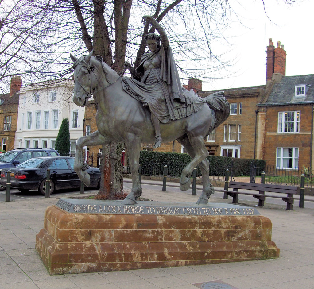 Fine Lady upon a White Horse Statue, Banbury, Oxfordshire.… Flickr