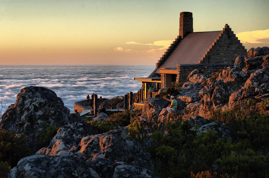 Table Mountain restaurant at sunset Cape Town South Africa… Flickr