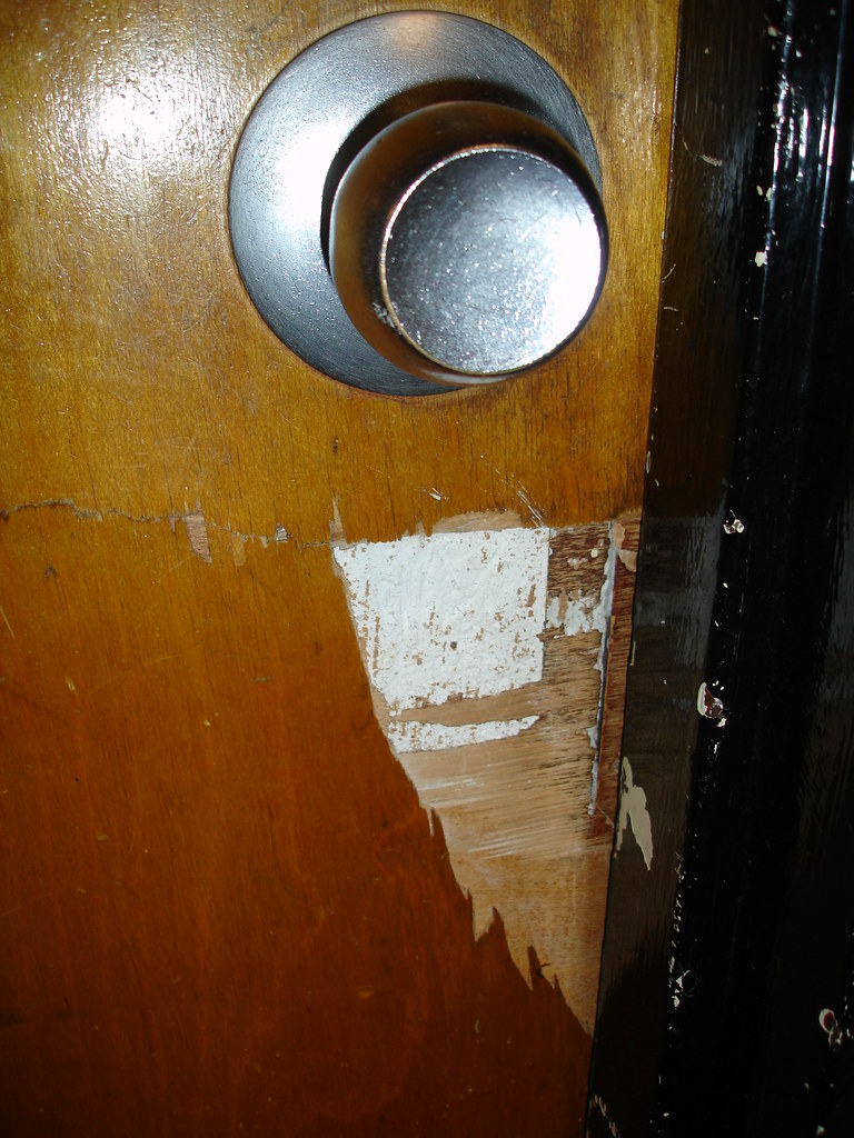 Asbestos FireRated Door Damage Example of a firerated … Flickr