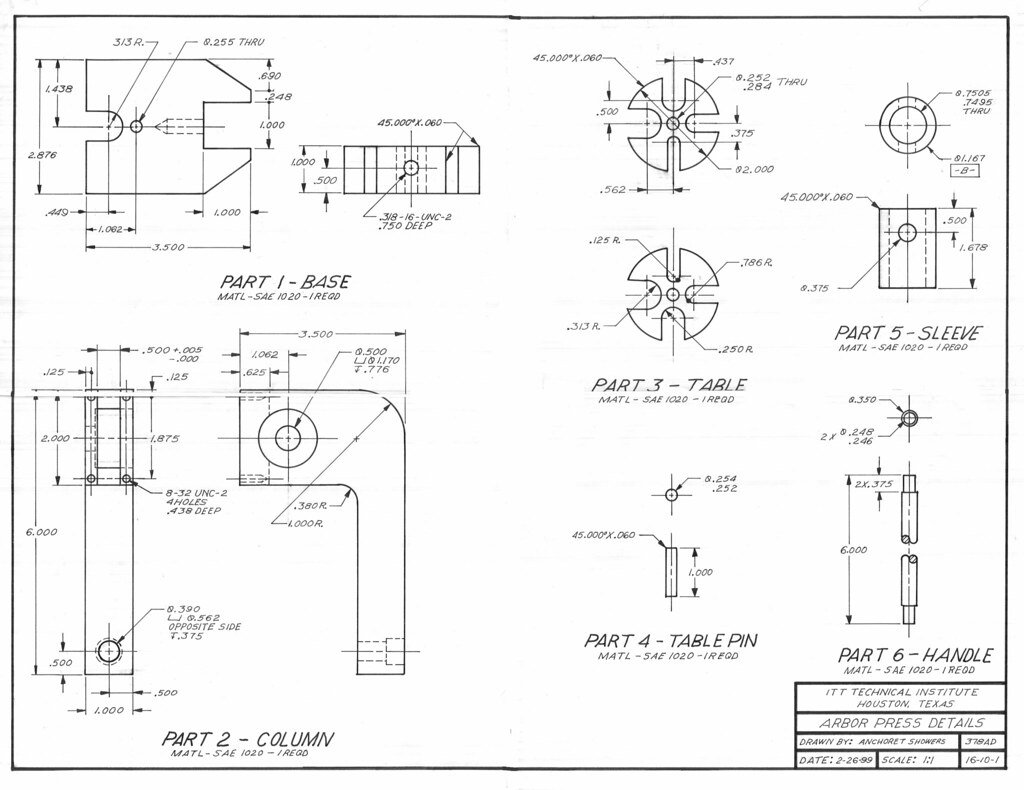 Arbor Press Mechanical Drafting Manual drawing in ink of … Flickr