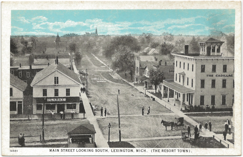 CEN Lexington MI No Cars Horse Drawn Wagons Buggys Main St… Flickr