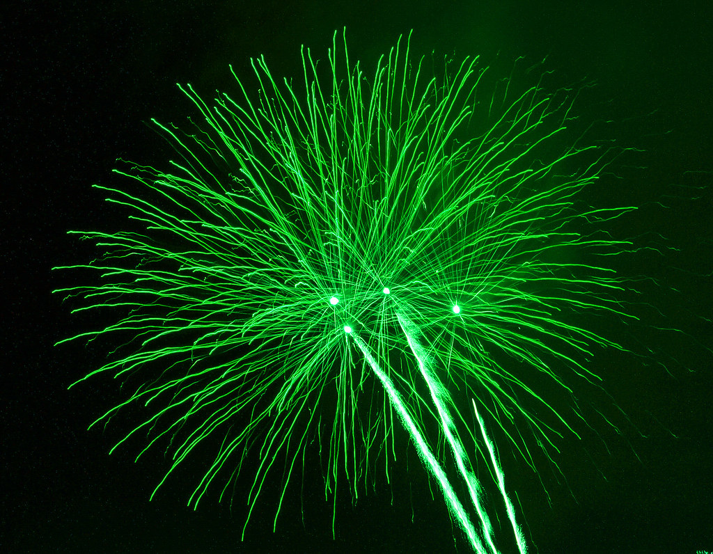 Green fireworks Admella Flickr