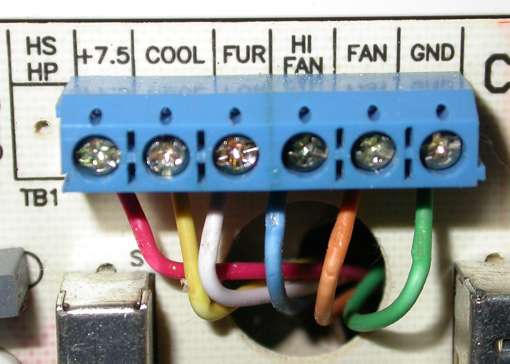 DuoTherm thermostat terminals The terminal block and six c… Flickr