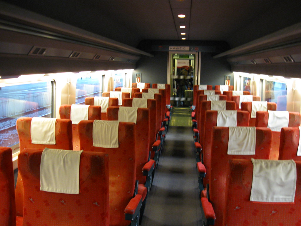 Thalys 2nd class interior this is not the newest generatio… Flickr