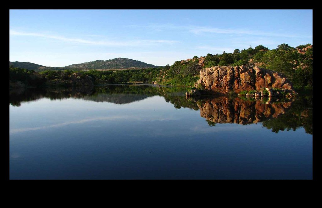 Reflections on Osage Lake, Wichita Mountains, Oklahoma Flickr