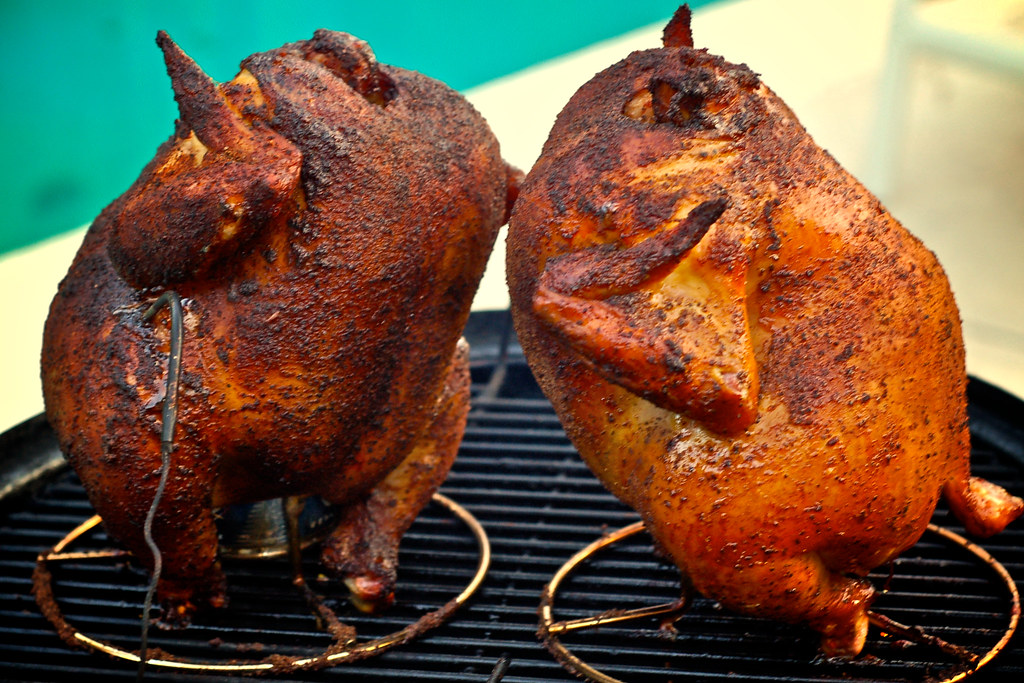 Chicken Chest Bump and it looks like they're about to go r… Flickr