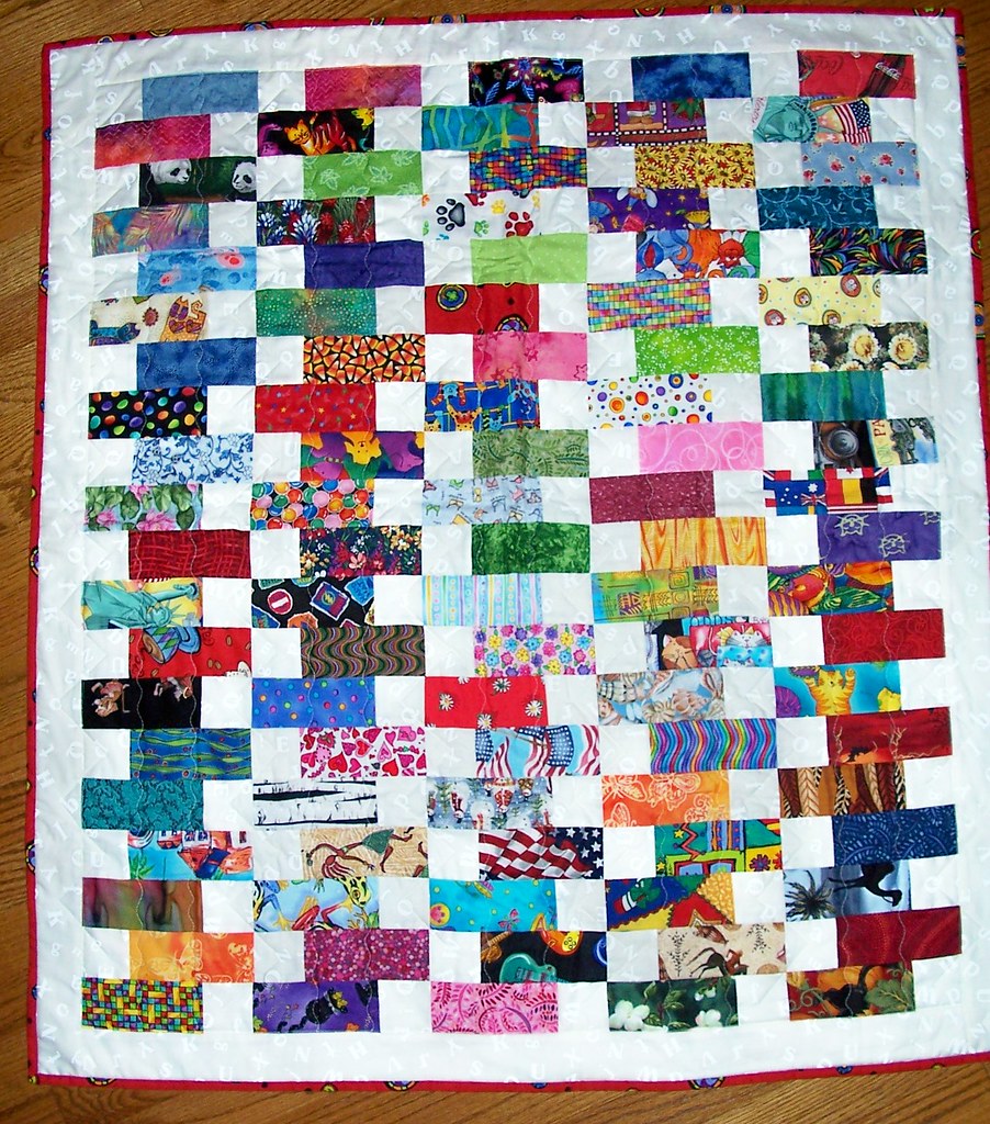 Baby Bricks Scrap Quilt This fun baby quilt is made from m… Flickr